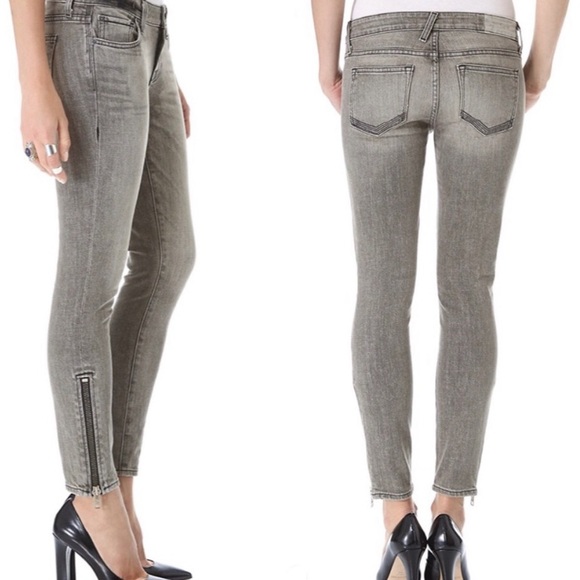 TEXTILE Elizabeth and James Davis Zip Skinny Moto Jeans Size 26 - Picture 2 of 15